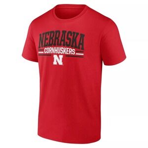 NCAA Nebraska Cornhuskers Graphic T-Shirt Red New Mens Size M